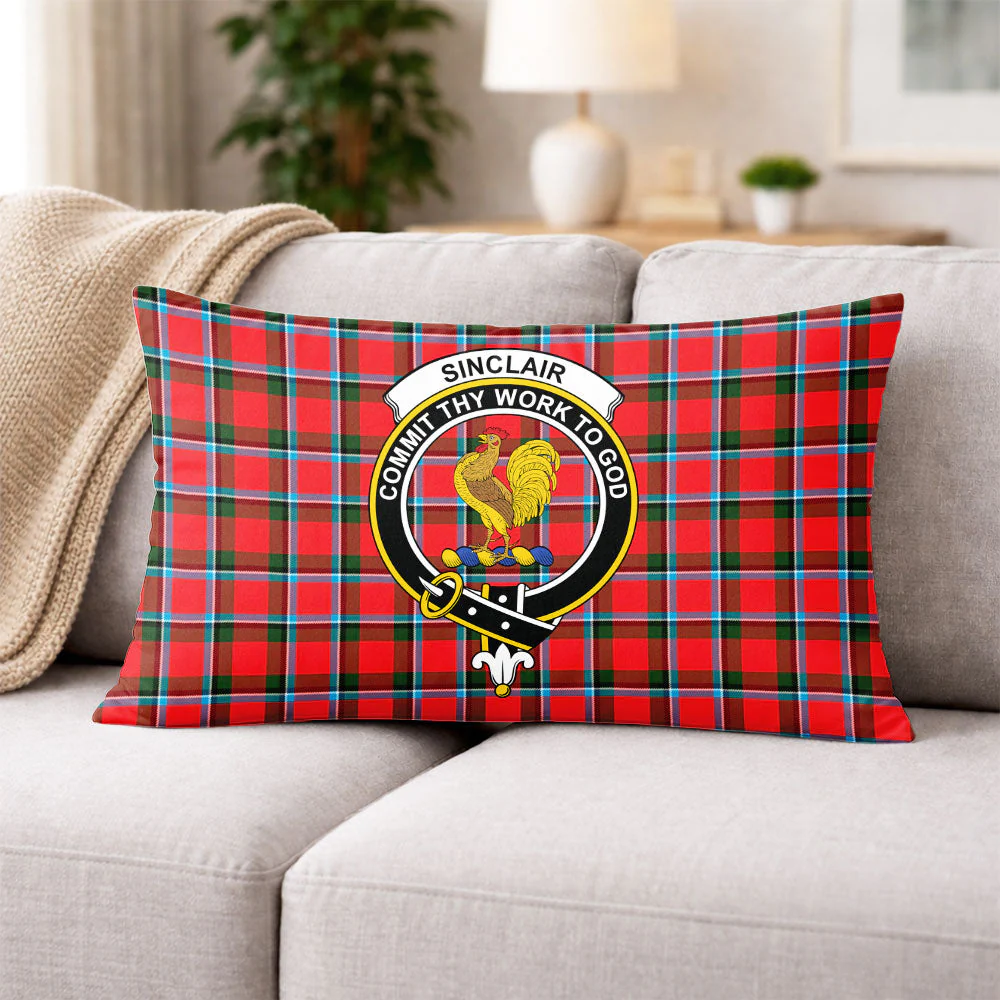Scottish Sinclair Modern Clan Badge Tartan Pillow Case - Image 3