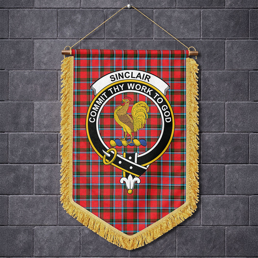 Scottish Sinclair Modern Clan Badge Tartan Wall Hanging Banner