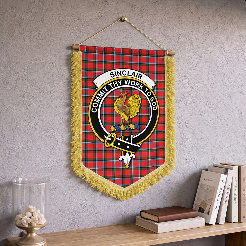 Scottish Sinclair Modern Clan Badge Tartan Wall Hanging Banner - Image 2