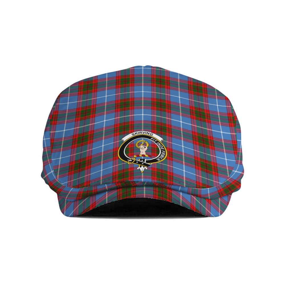 Scottish Skirving Clan Badge Tartan Flat Cap