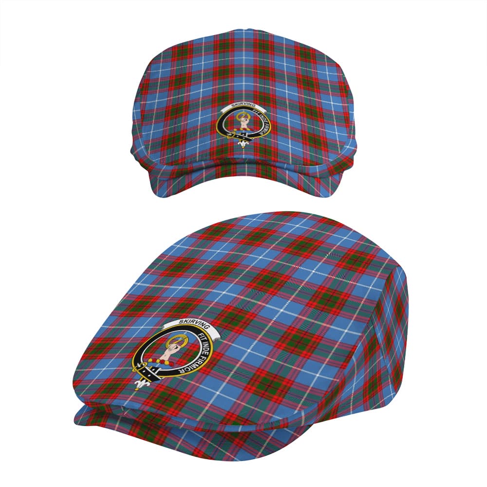Scottish Skirving Clan Badge Tartan Flat Cap - Image 5