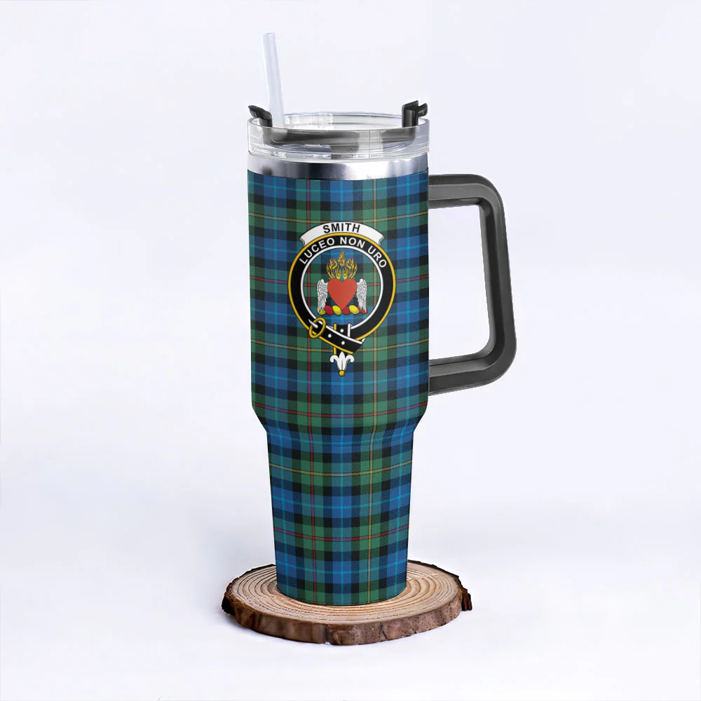 Scottish Smith Ancient Clan Badge Tartan 40oz Tumbler - Image 3