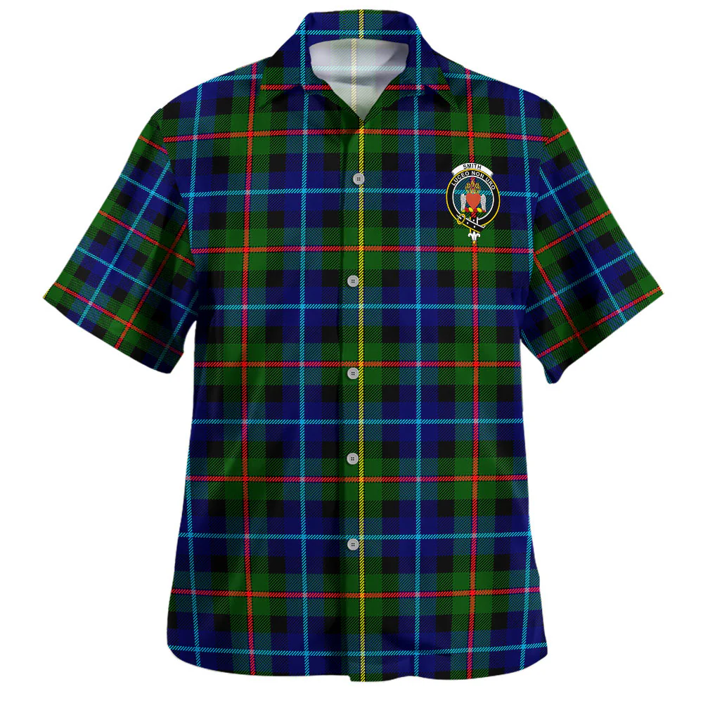 Scottish Smith Modern Clan Badge Tartan Hawaiian Shirt - Image 2