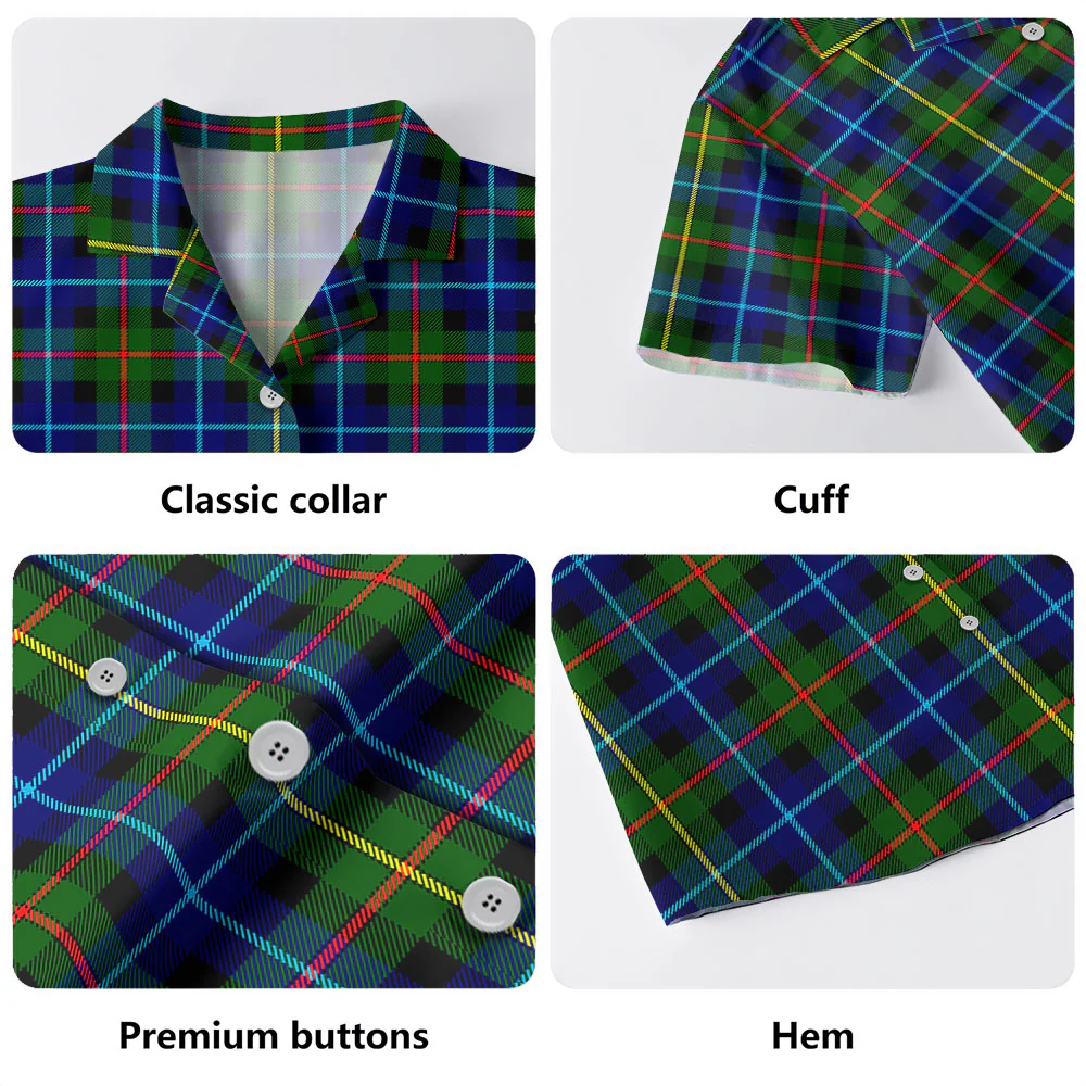 Scottish Smith Modern Clan Badge Tartan Hawaiian Shirt - Image 4