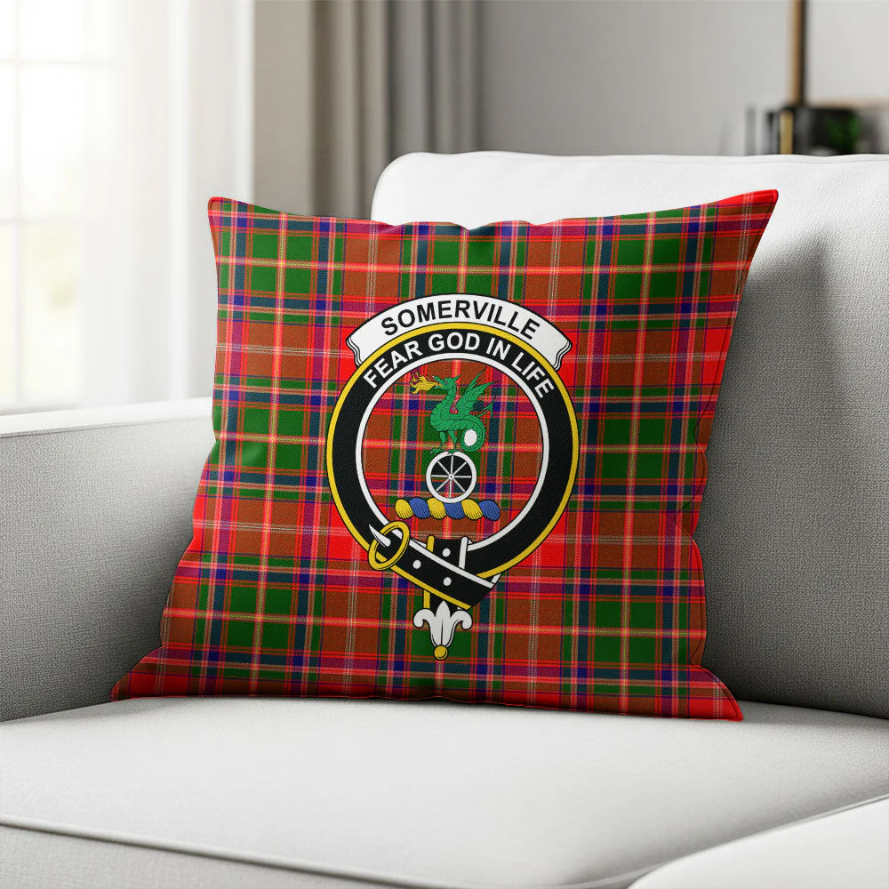 Scottish Somerville Modern Clan Badge Tartan Pillow Case - Image 2