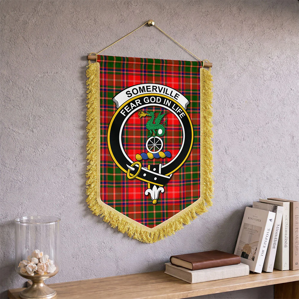 Scottish Somerville Modern Clan Badge Tartan Wall Hanging Banner - Image 2