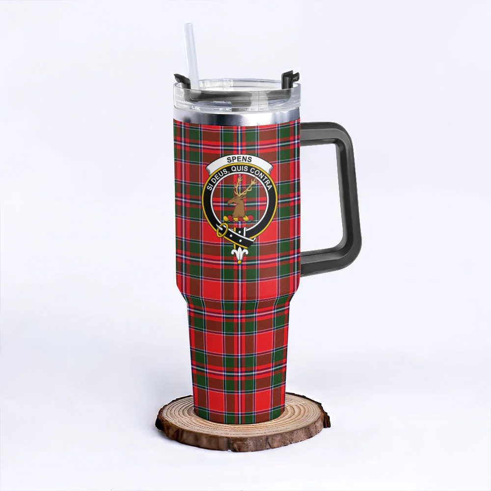 Scottish Spens Modern Clan Badge Tartan 40oz Tumbler - Image 3