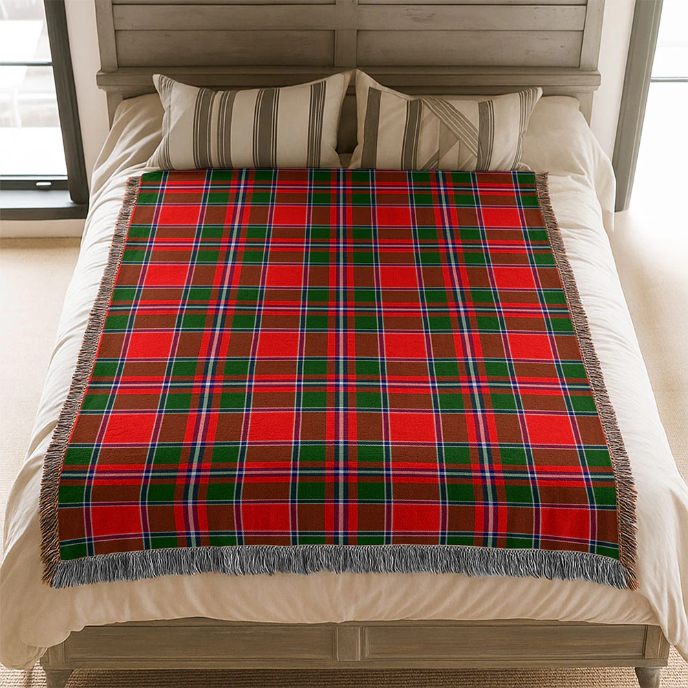 Scottish Spens Modern Clan Badge Tartan Woven Blanket - Image 3