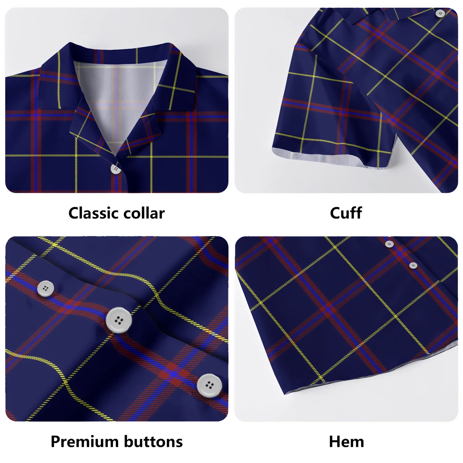 Scottish STARFLEET Tartan Hawaiian Shirt - Image 3