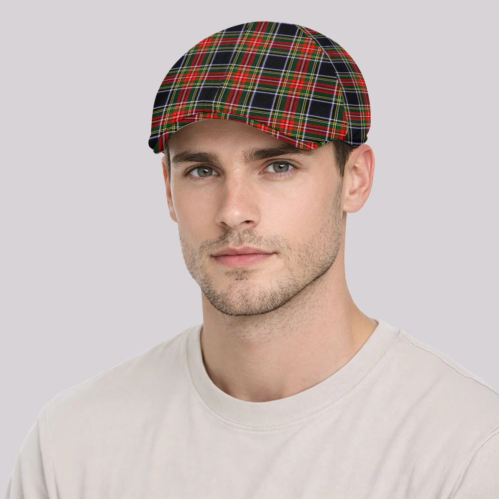 Scottish Stewart Black Clan Badge Tartan Ivy Cap - Image 3
