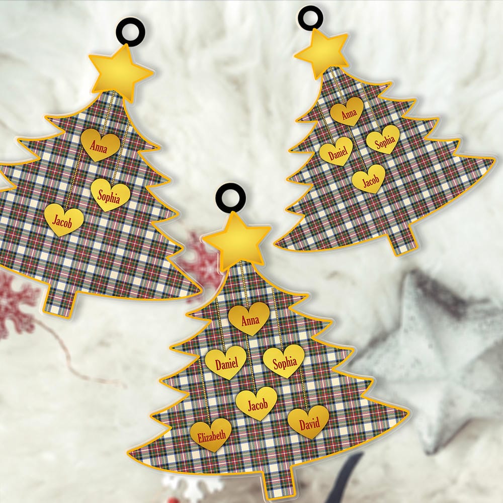 Scottish Stewart Dress Ancient Tartan Ornament Custom Family Christmas Tree - Image 2