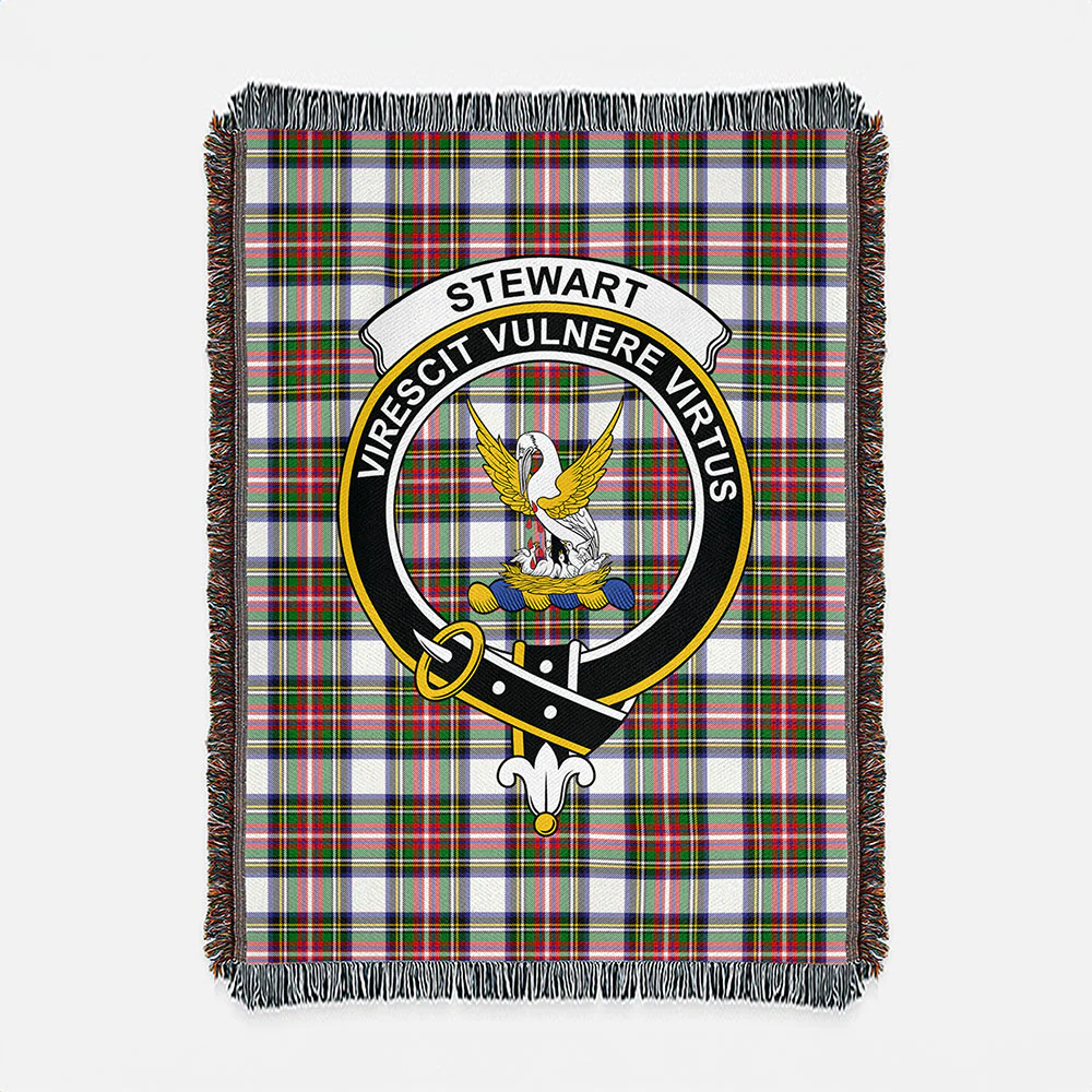 Scottish Stewart Dress Modern Clan Badge Tartan Woven Blanket - Image 2