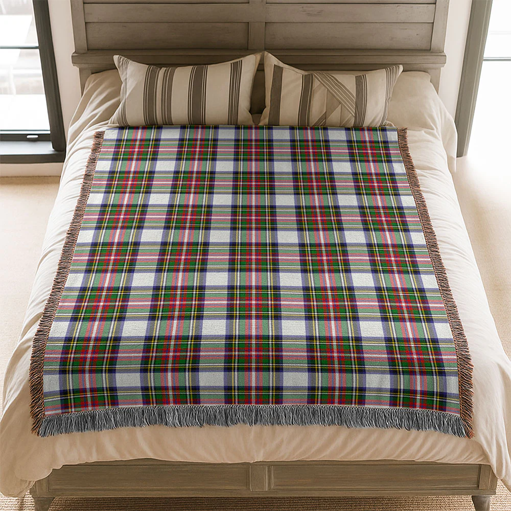 Scottish Stewart Dress Modern Clan Badge Tartan Woven Blanket - Image 3