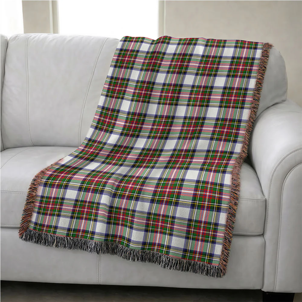 Scottish Stewart Dress Modern Clan Badge Tartan Woven Blanket - Image 4