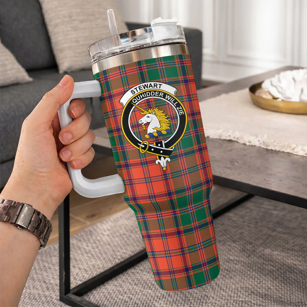 Scottish Stewart of Appin Ancient Clan Badge Tartan 40oz Tumbler - Image 10