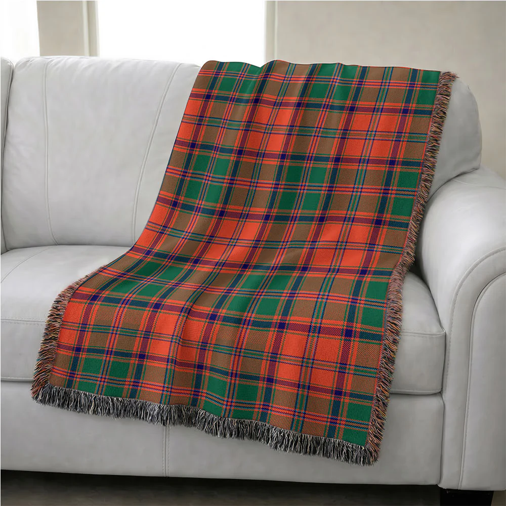 Scottish Stewart of Appin Ancient Clan Badge Tartan Woven Blanket - Image 4