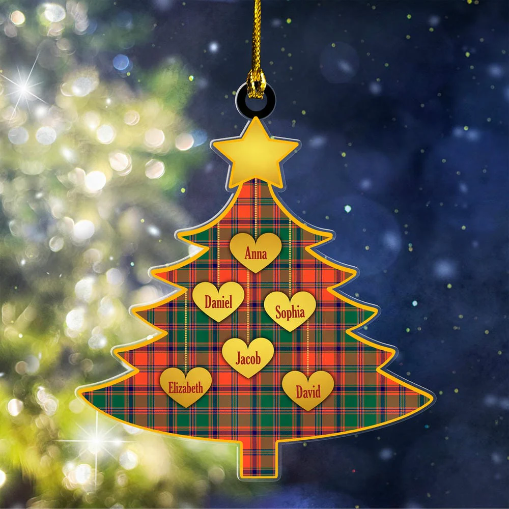 Scottish Stewart of Appin Ancient Tartan Ornament Custom Family Christmas Tree