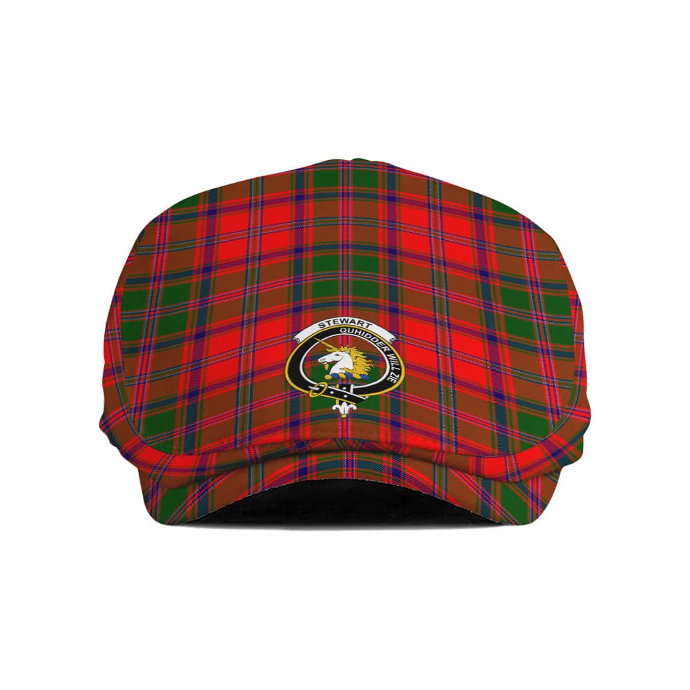 Scottish Stewart (of Appin) Clan Badge Tartan Flat Cap