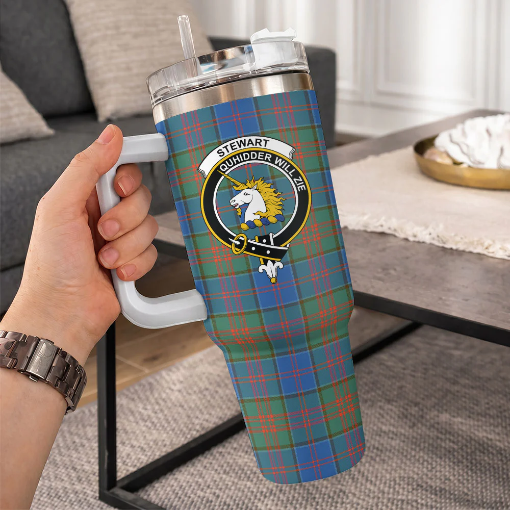 Scottish Stewart of Appin Hunting Ancient Clan Badge Tartan 40oz Tumbler - Image 10