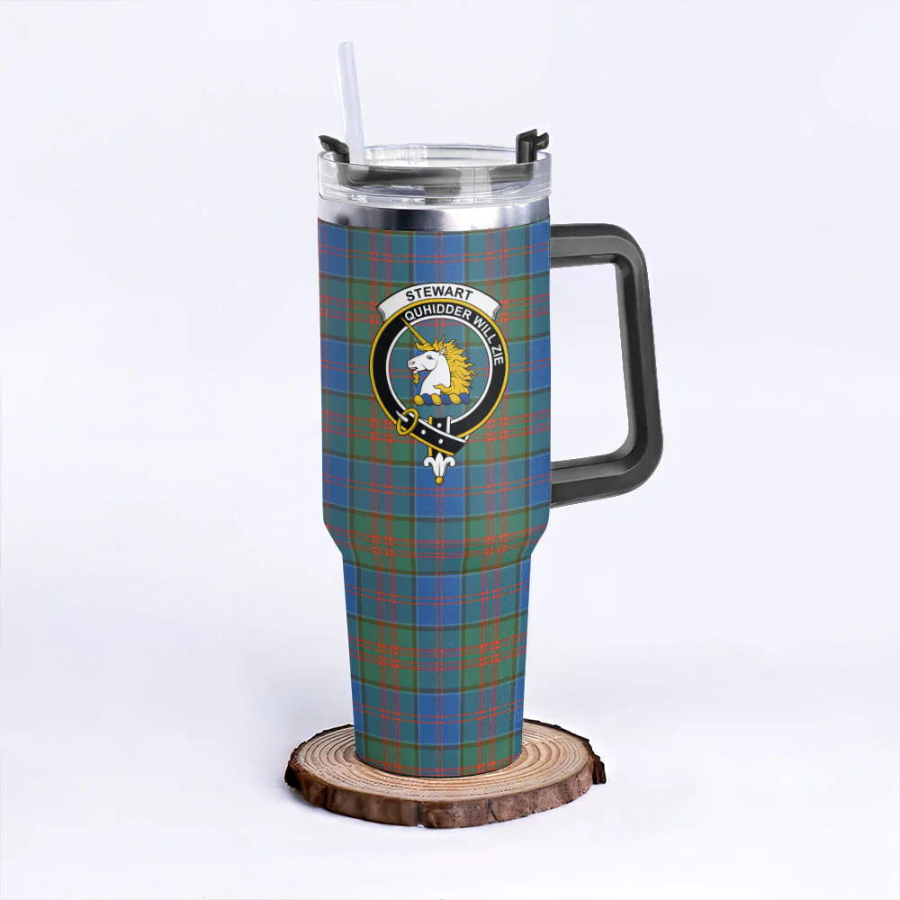 Scottish Stewart of Appin Hunting Ancient Clan Badge Tartan 40oz Tumbler - Image 3
