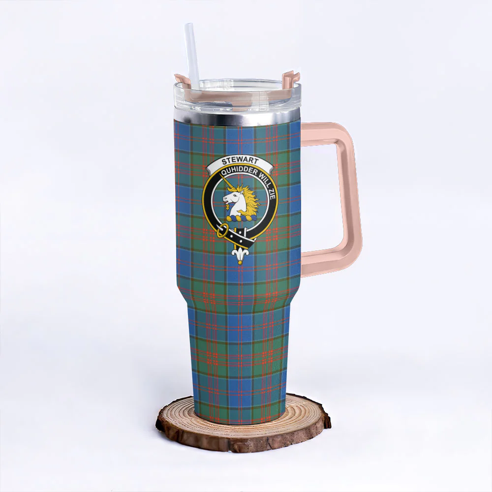 Scottish Stewart of Appin Hunting Ancient Clan Badge Tartan 40oz Tumbler - Image 4