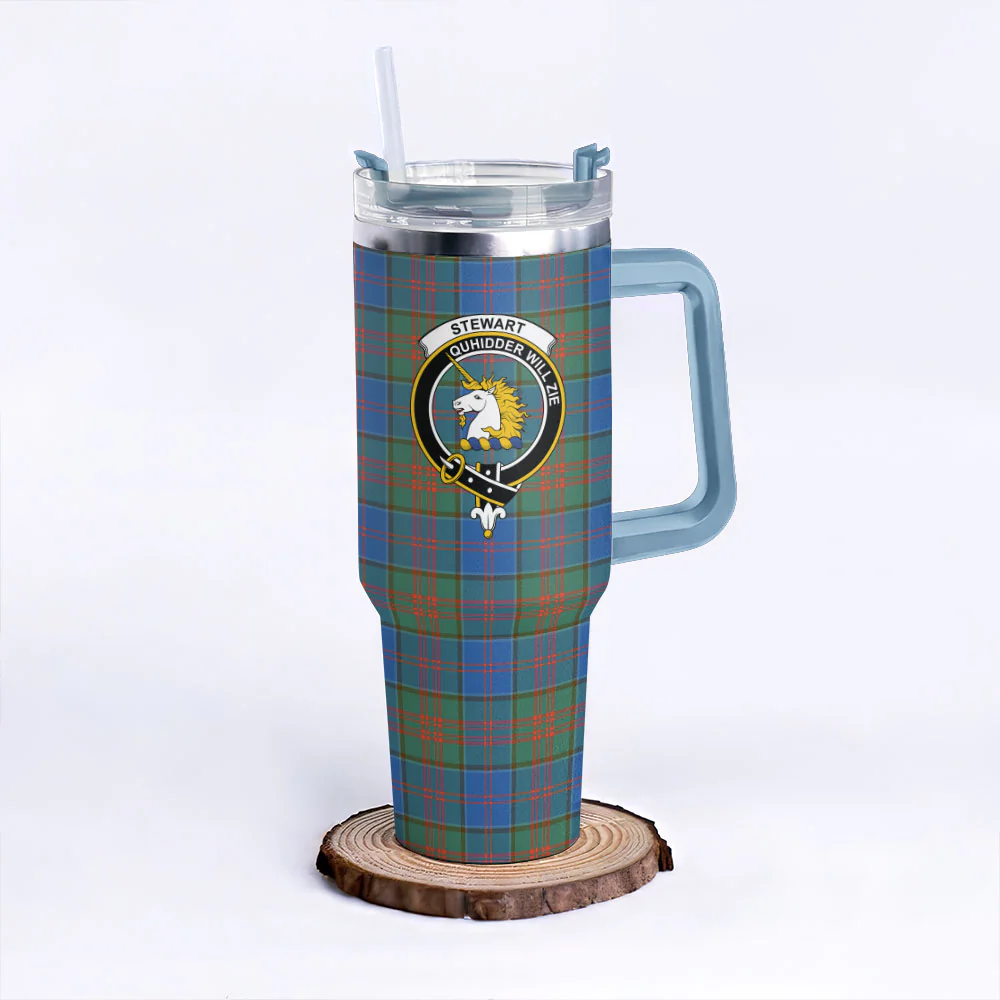 Scottish Stewart of Appin Hunting Ancient Clan Badge Tartan 40oz Tumbler - Image 5