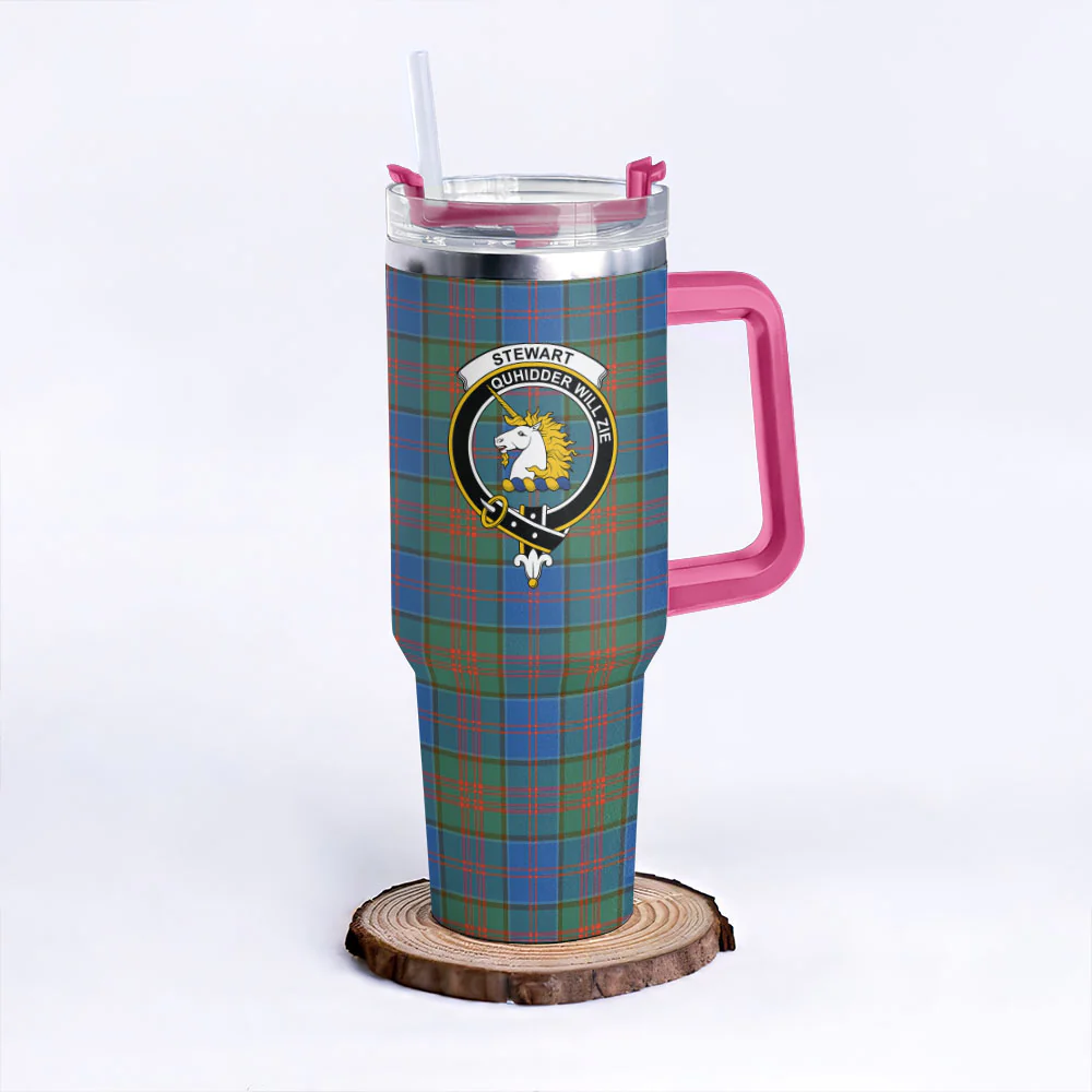 Scottish Stewart of Appin Hunting Ancient Clan Badge Tartan 40oz Tumbler - Image 7