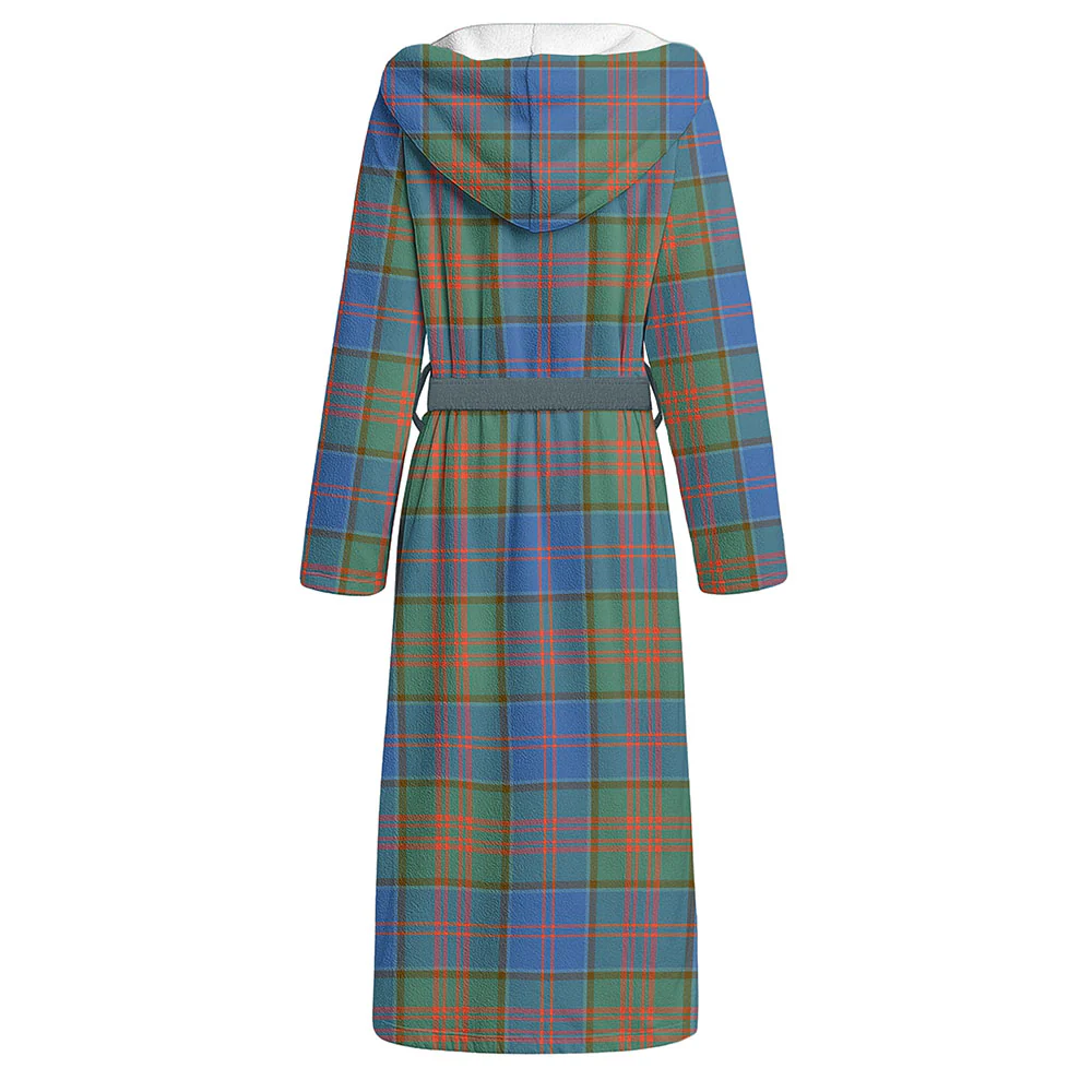 Scottish Stewart of Appin Hunting Ancient Clan Badge Tartan Flannel Hooded Bathrobe - Image 2