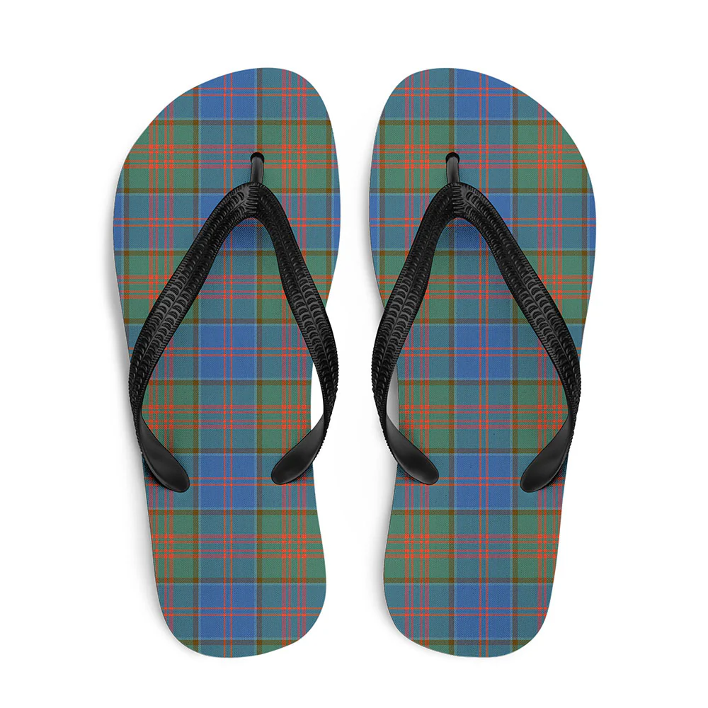 Scottish Stewart of Appin Hunting Ancient Clan Badge Tartan Flip Flops