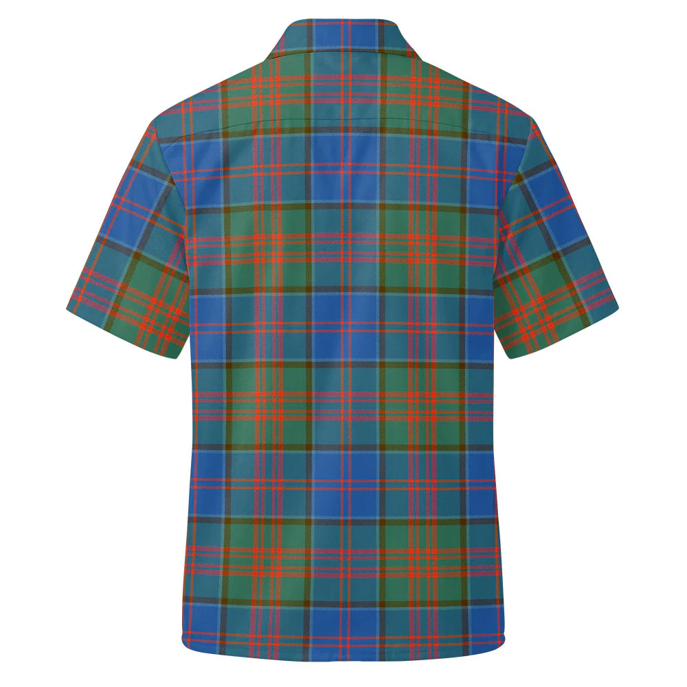 Scottish Stewart of Appin Hunting Ancient Clan Badge Tartan Short Sleeve Work Shirt - Image 3