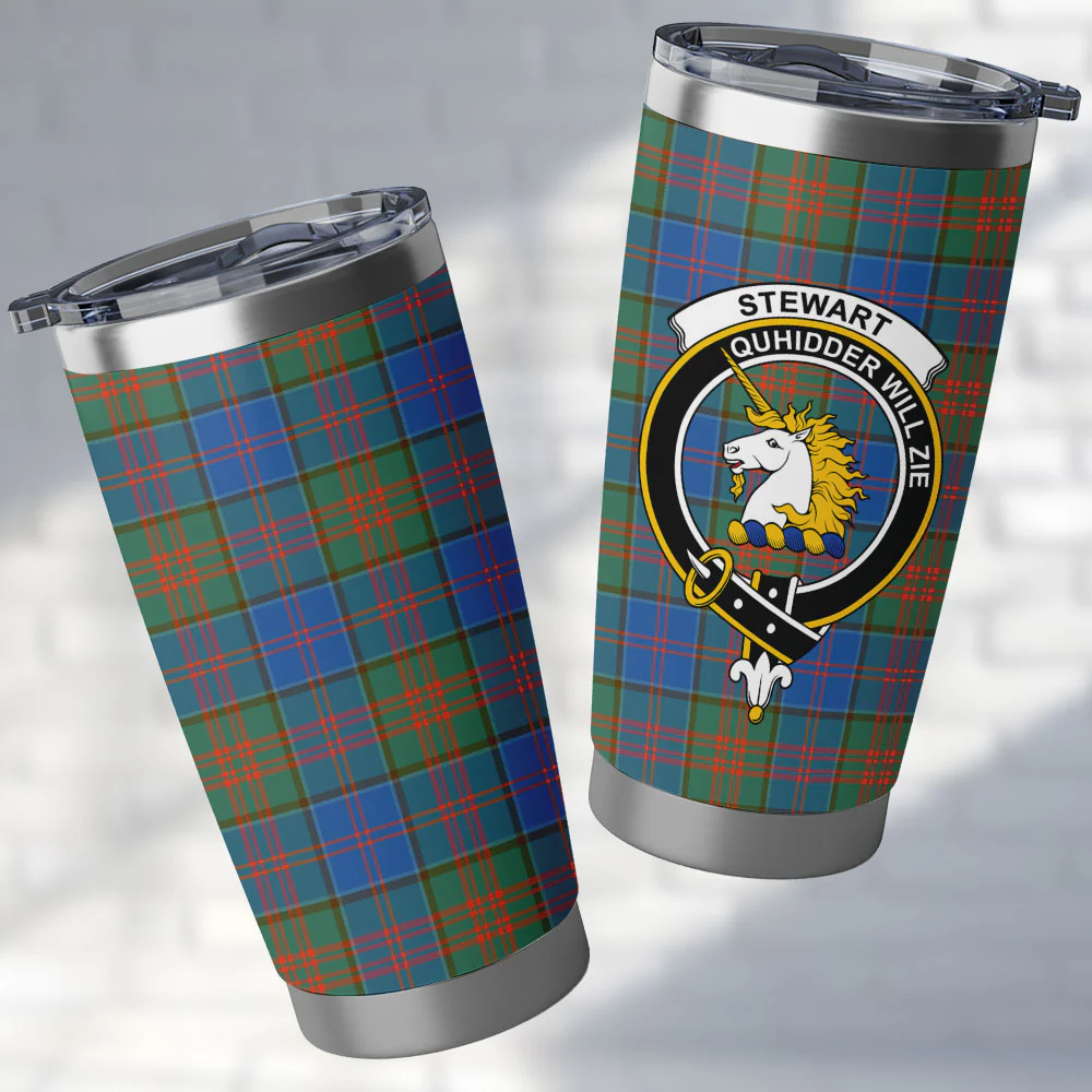 Scottish Stewart of Appin Hunting Ancient Clan Badge Tartan Tumbler