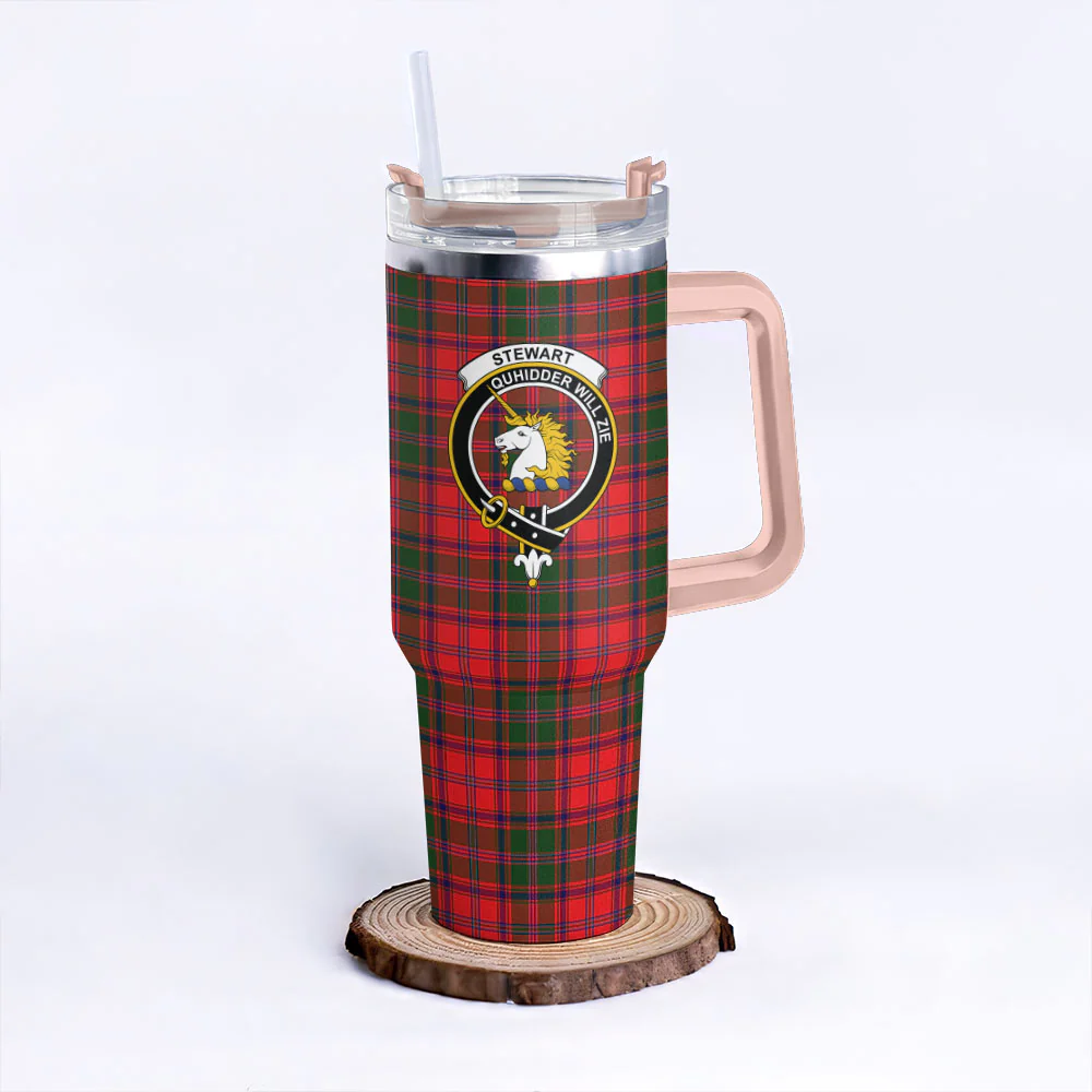 Scottish Stewart of Appin Modern Clan Badge Tartan 40oz Tumbler - Image 4