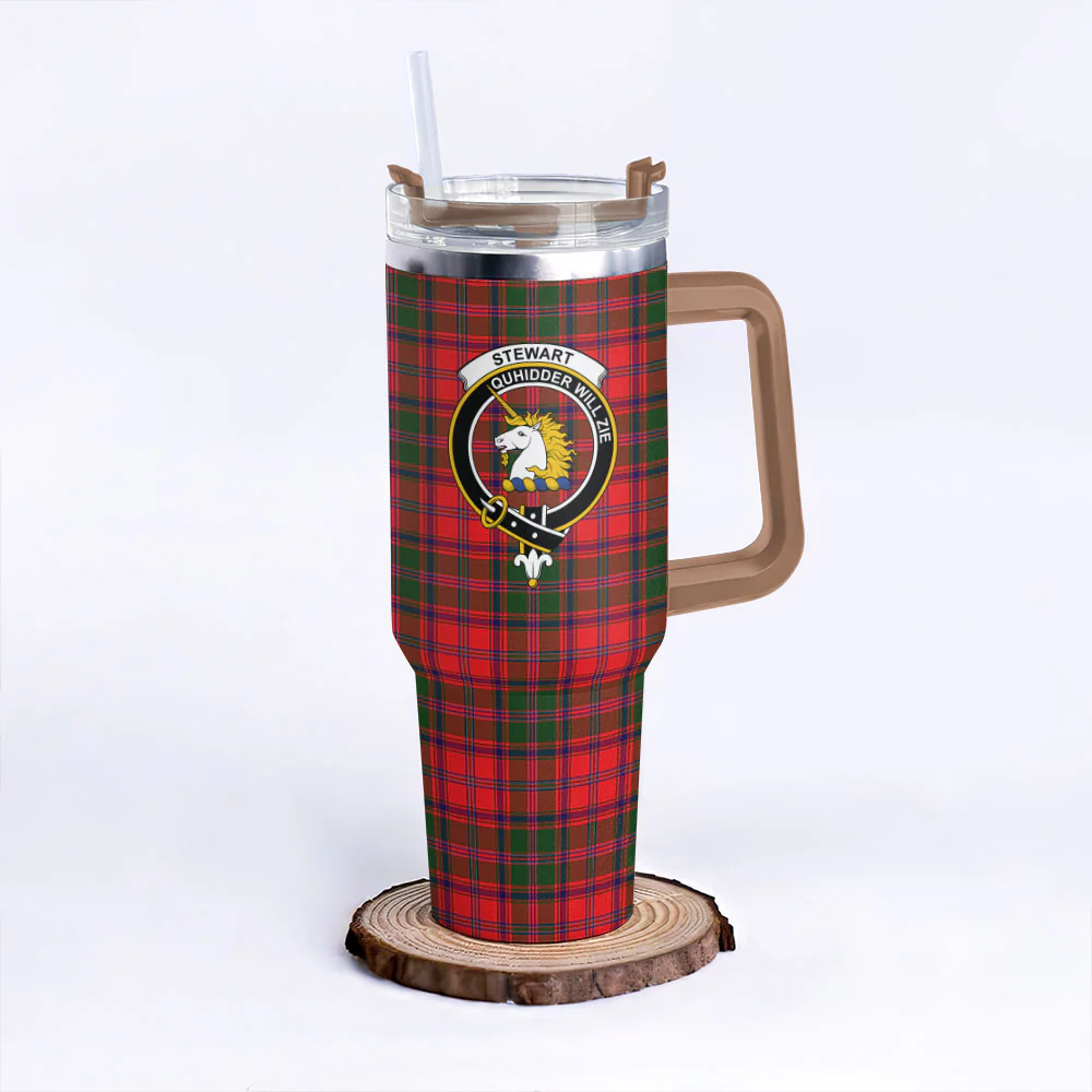 Scottish Stewart of Appin Modern Clan Badge Tartan 40oz Tumbler - Image 9