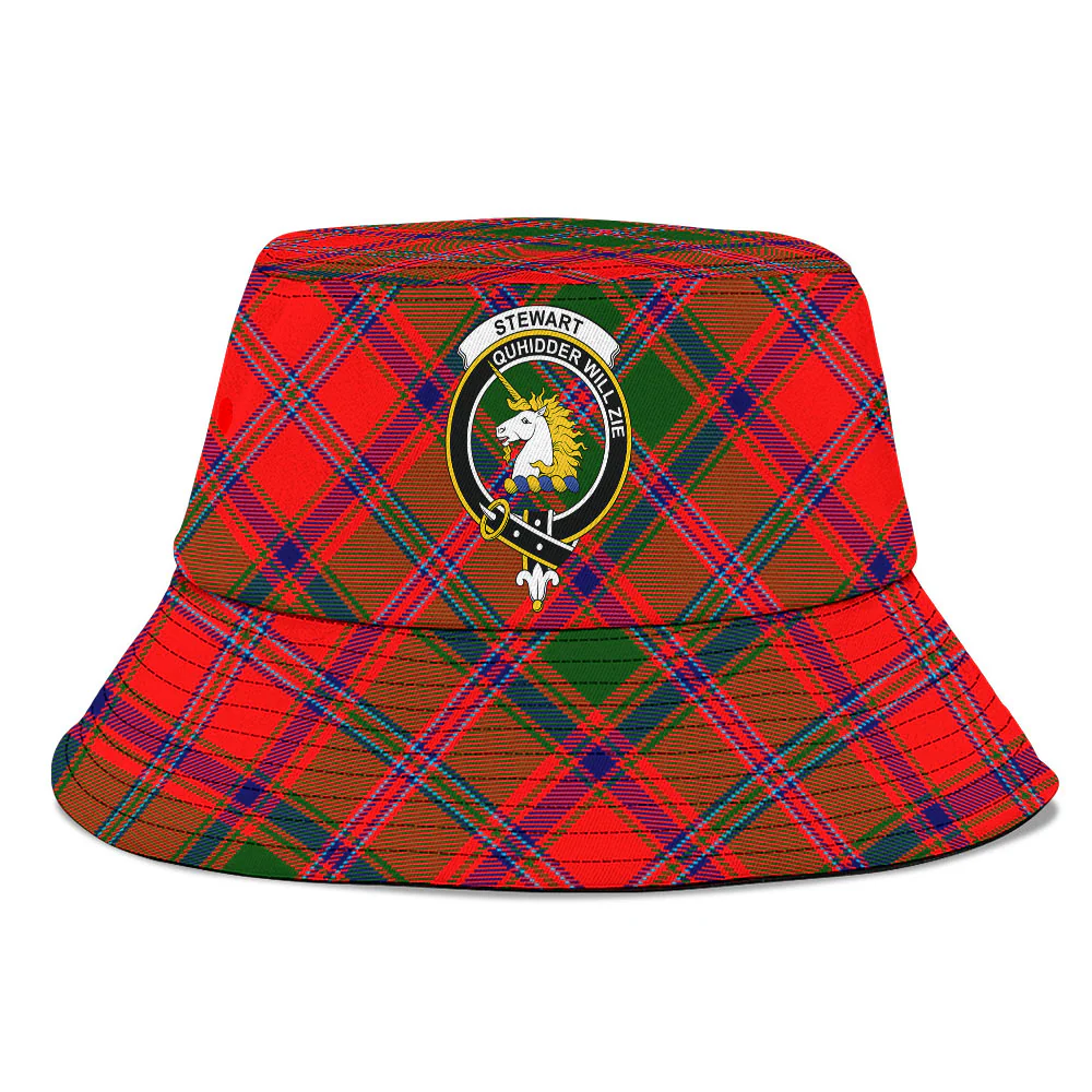 Scottish Stewart of Appin Modern Clan Badge Tartan Bucket Hat - Image 2