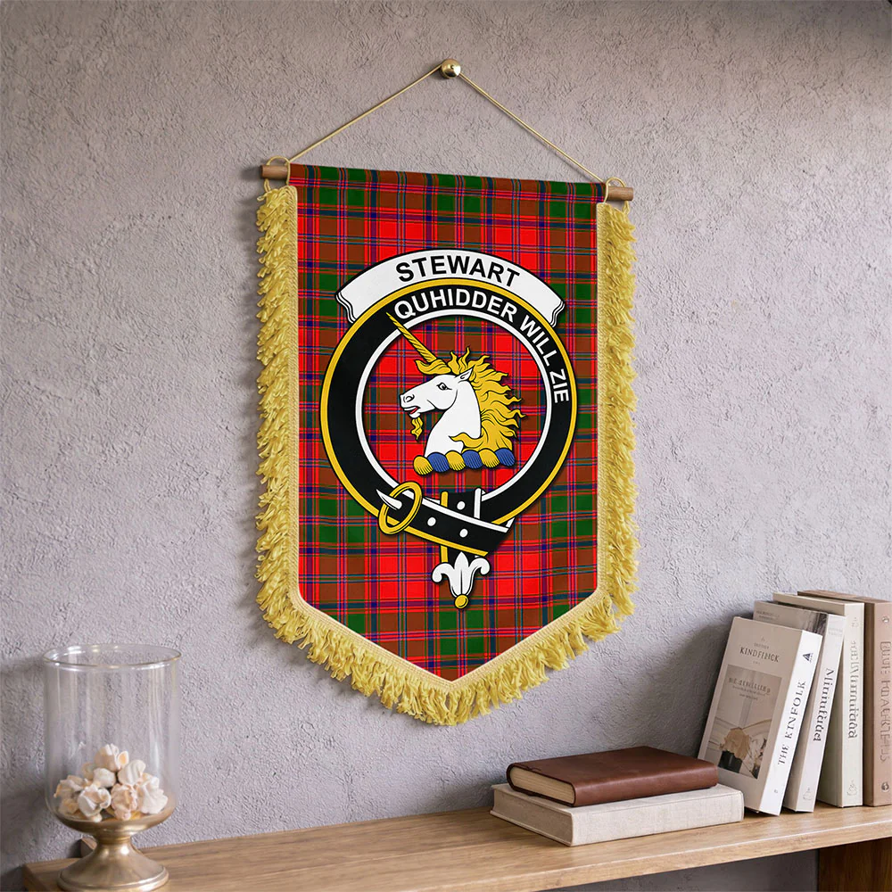 Scottish Stewart of Appin Modern Clan Badge Tartan Wall Hanging Banner - Image 2