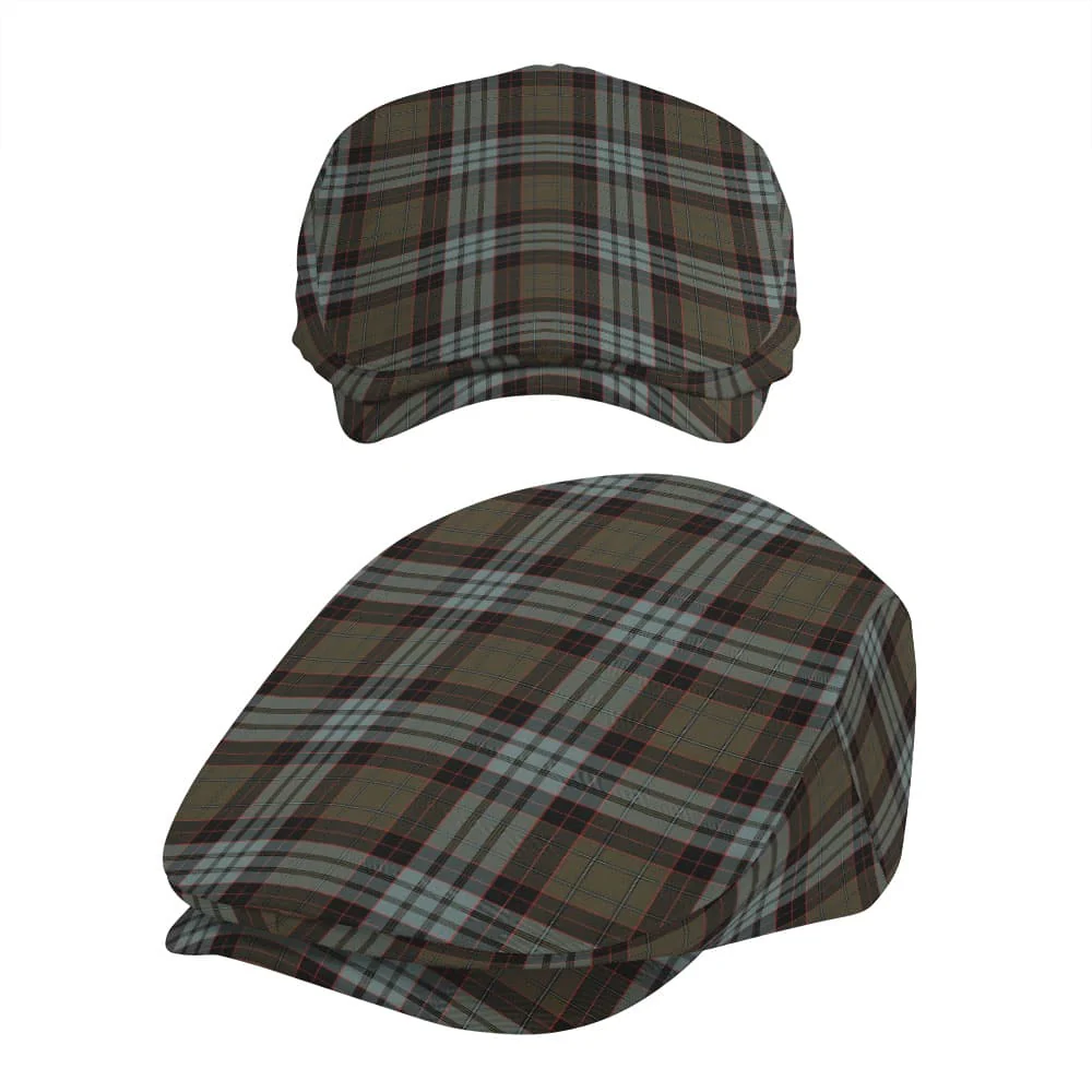 Scottish Stewart Old Weathered Tartan Flat Cap - Image 5