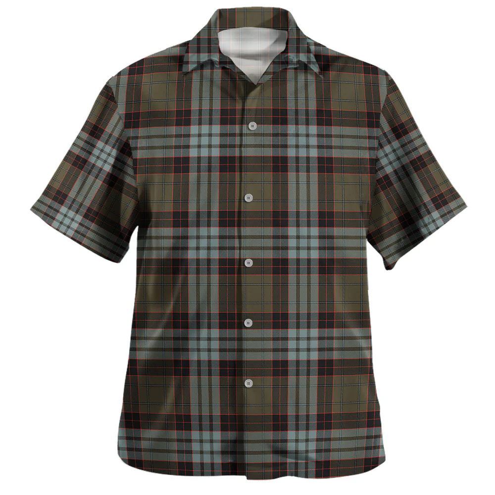 Scottish Stewart Old Weathered Tartan Hawaiian Shirt