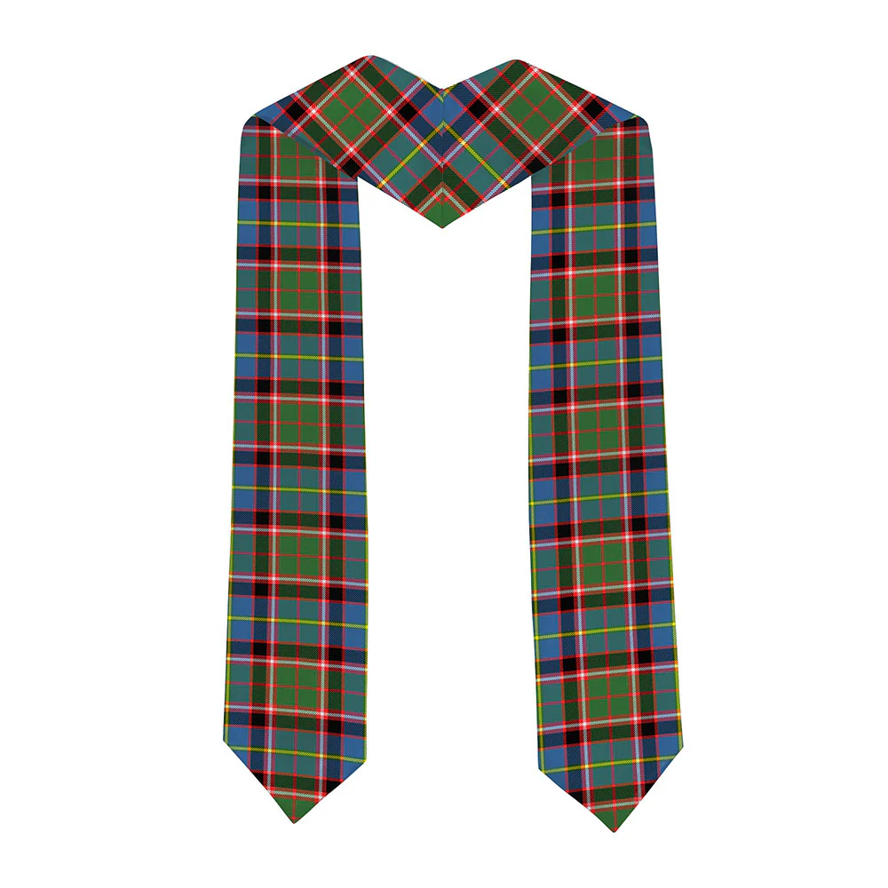 Scottish Stirling & Bannockburn District Clan Badge Tartan Graduation Stole Black Gold Honor - Image 2