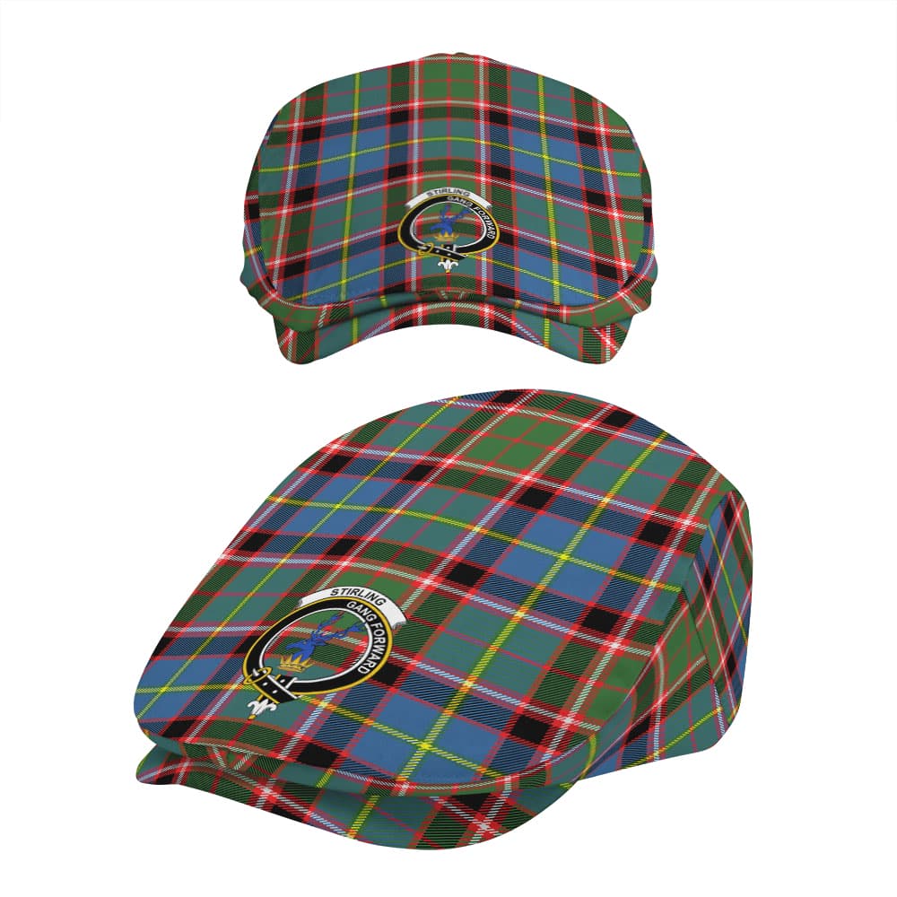 Scottish Stirling (of Cadder-Present Chief) Clan Badge Tartan Flat Cap - Image 5