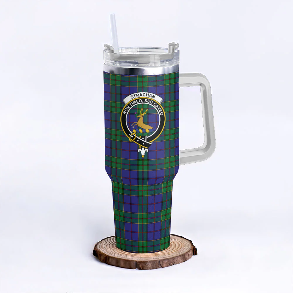 Scottish Strachan Clan Badge Tartan 40oz Tumbler