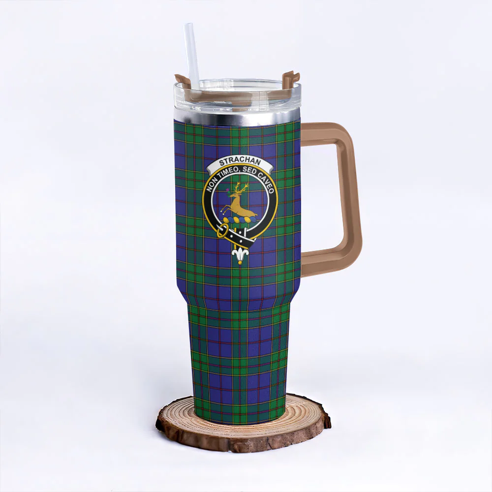 Scottish Strachan Clan Badge Tartan 40oz Tumbler - Image 9