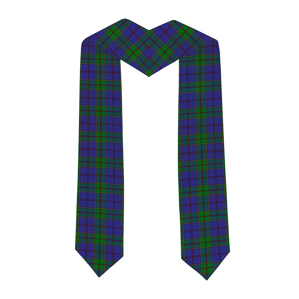 Scottish Strachan Clan Badge Tartan Graduation Stole Black Gold Honor - Image 2