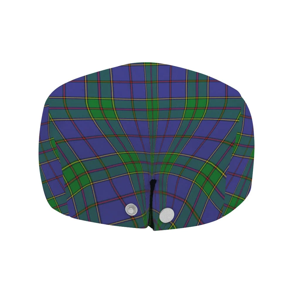 Scottish Strachan Tartan Flat Cap - Image 4