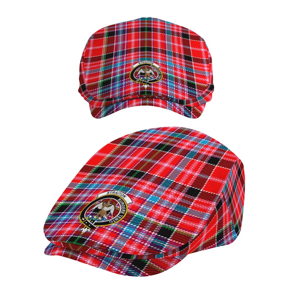 Scottish Straiton Clan Badge Tartan Flat Cap - Image 5