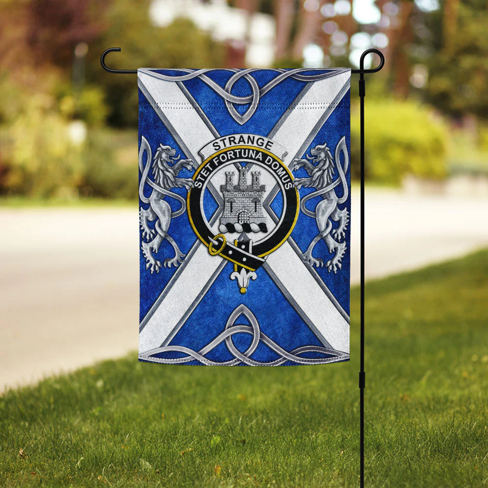 Scottish Strange Clan Badge Garden Flag Silver Rampant Lion Emblem - Image 3