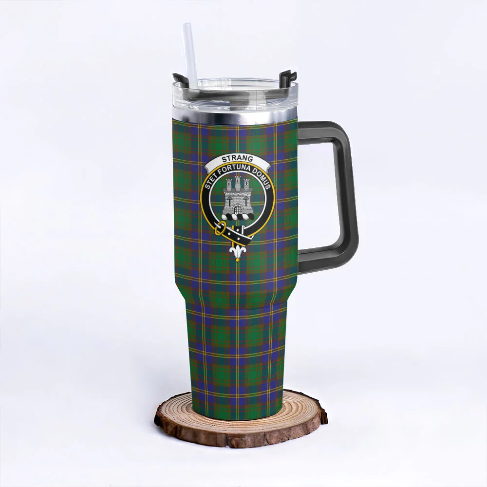 Scottish Strange of Balkaskie Clan Badge Tartan 40oz Tumbler - Image 3