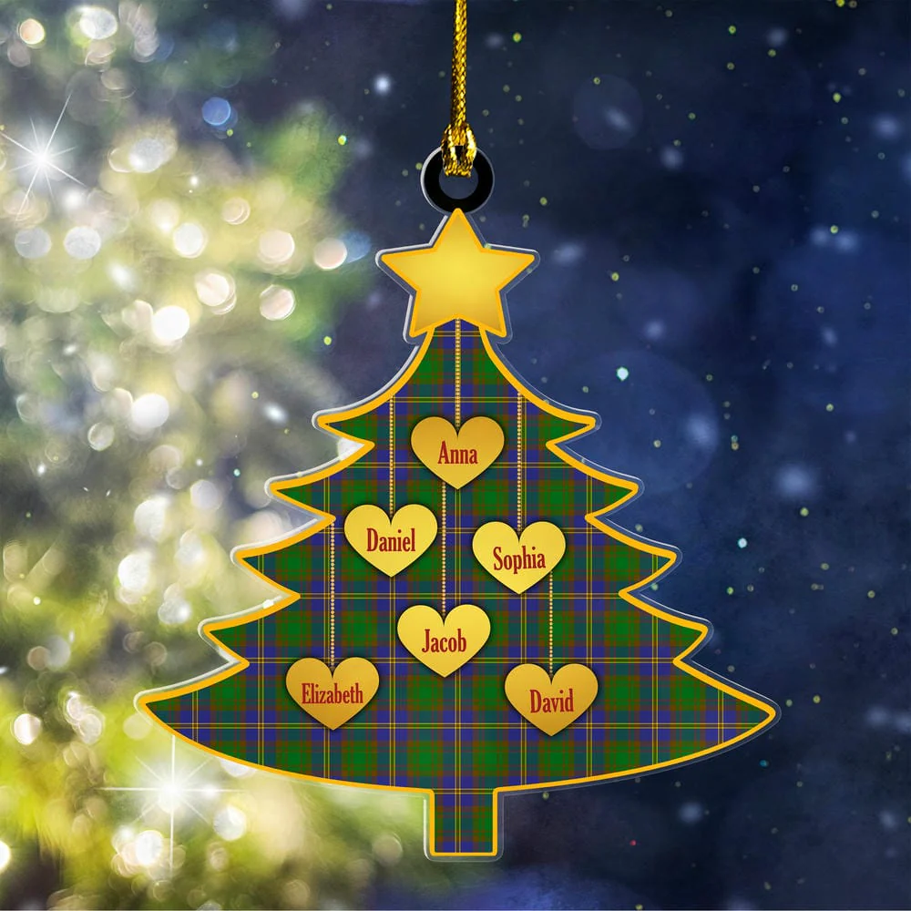 Scottish Strange of Balkaskie Tartan Ornament Custom Family Christmas Tree