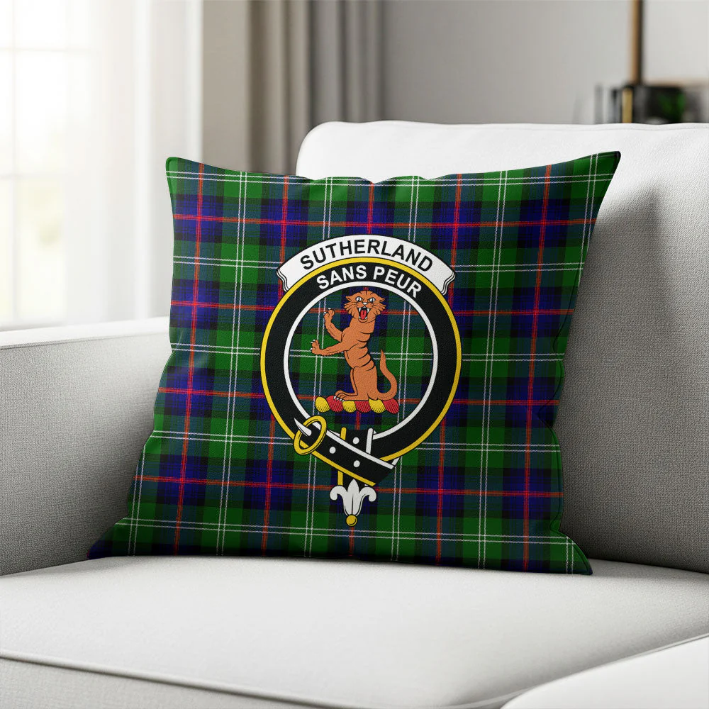 Scottish Sutherland Modern Clan Badge Tartan Pillow Case - Image 2