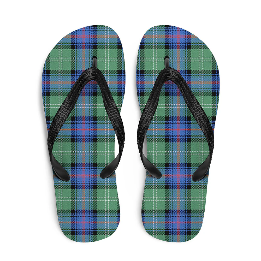 Scottish Sutherland Old Ancient Clan Badge Tartan Flip Flops