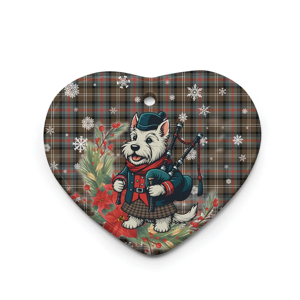 Scottish Sutherland Weathered Tartan Ceramic Ornament Cute Scottish Terrier Dog - Image 3